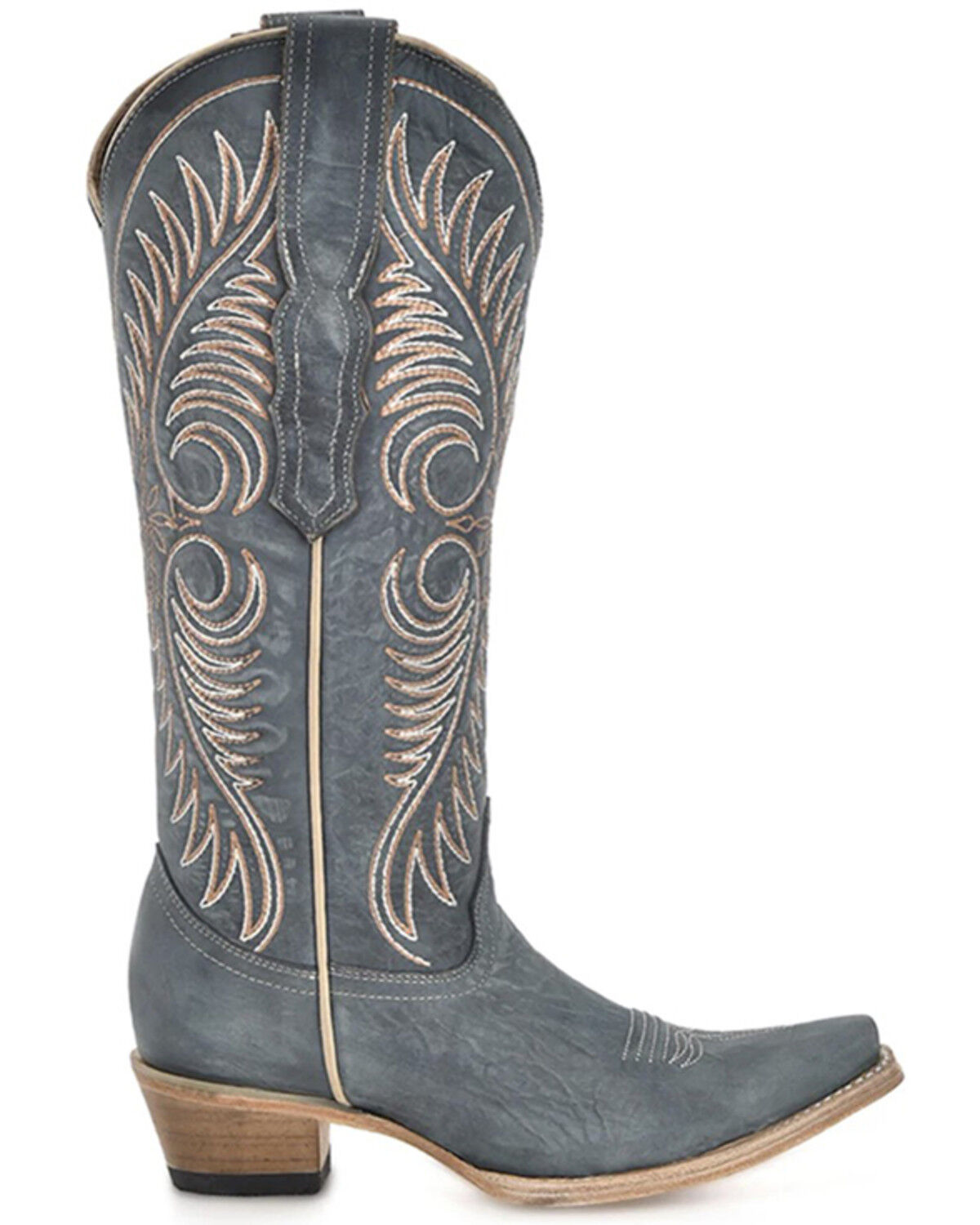 Image #2 - Circle G Women's Tall Western Boots - Snip Toe, Blue, hi-res