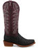 Image #2 - Twisted X Women's Reserve Exotic Full Quill Ostrich Western Boots - Square Toe , Black, hi-res