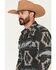Image #2 - Cody James Men's Sun Burn Southwestern Print Long Sleeve Snap Flannel Shirt, Black, hi-res