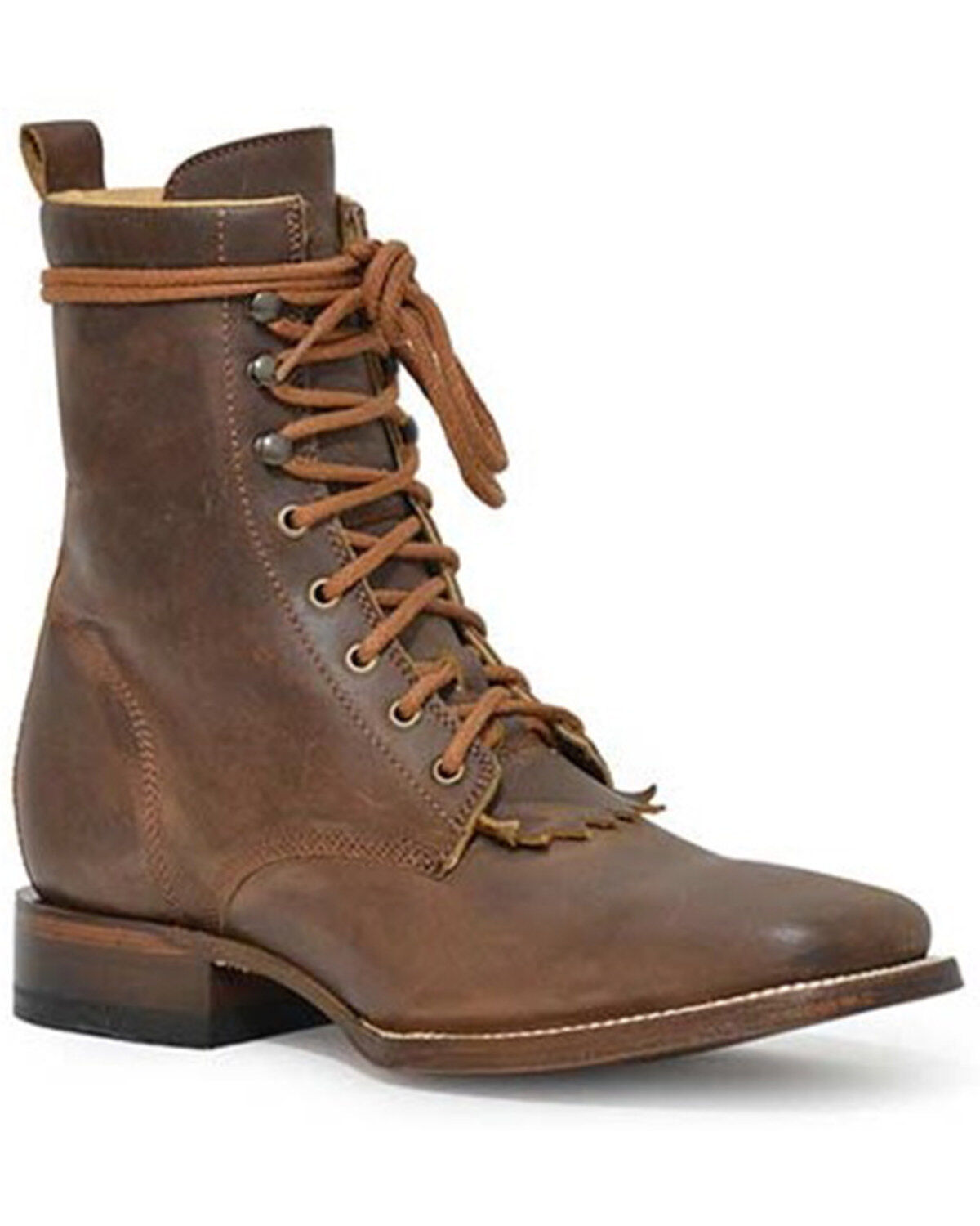 Image #1 - Roper Men's Roper Lacer Lace-Up Casual Boots - Square Toe, Brown, hi-res