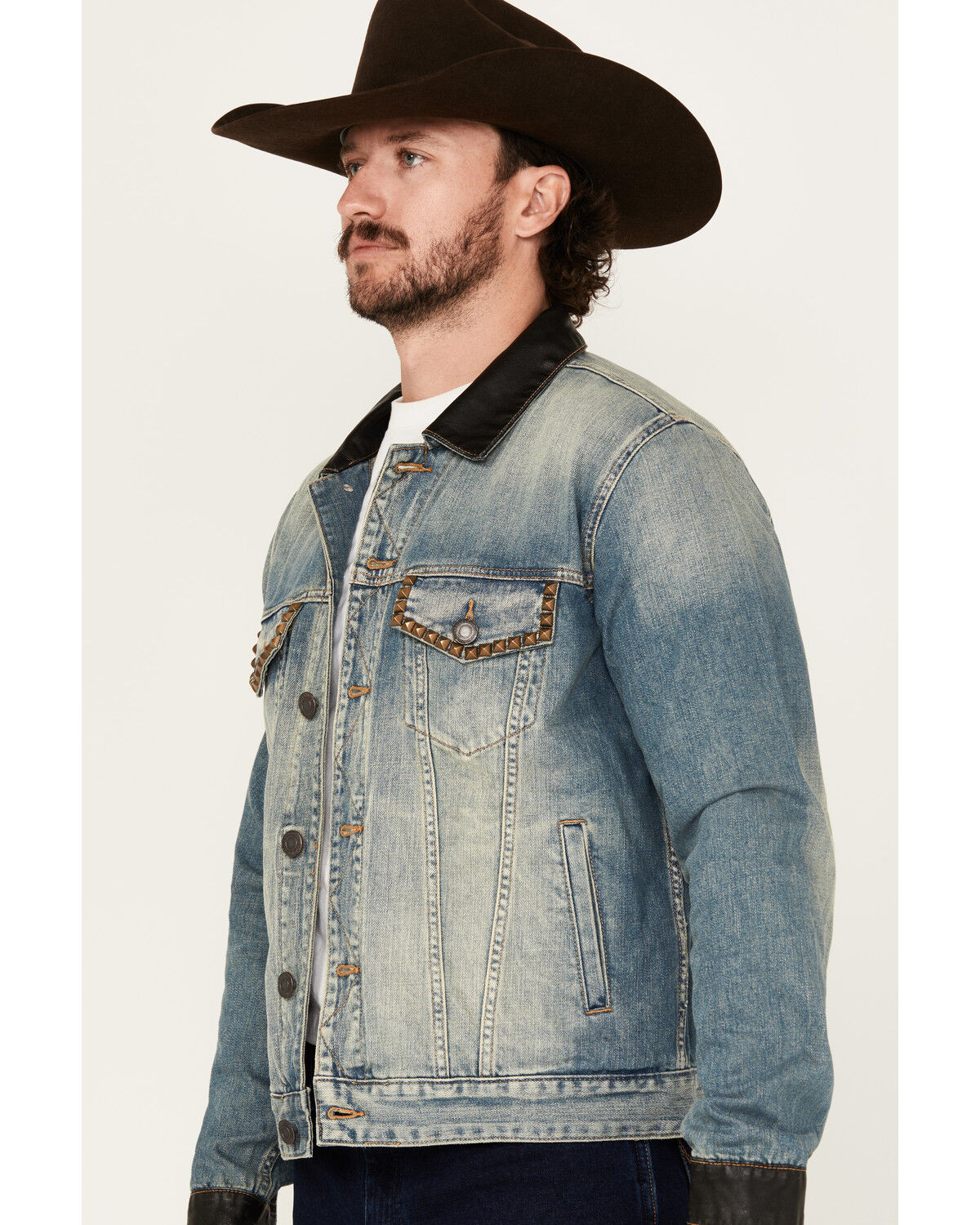 Image #2 - Moonshine Spirit&reg; Men's Slasher Medium Wash Denim Jacket, Medium Wash, hi-res