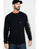 Image #1 - Ariat Men's Black Rebar Cotton Strong Graphic Long Sleeve Work Shirt - Big & Tall , Black, hi-res