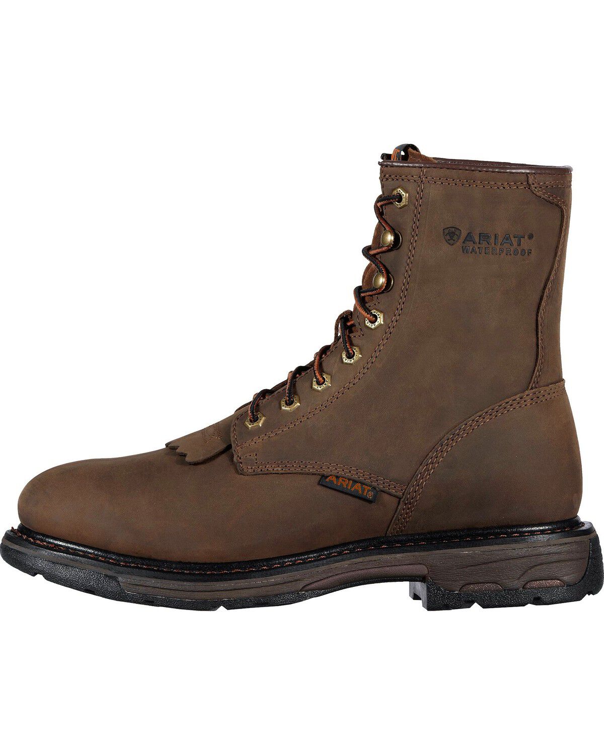 Image #5 - Ariat Men's WorkHog&reg; H2O 8" Lace-Up Work Boots - Round Toe, Distressed, hi-res