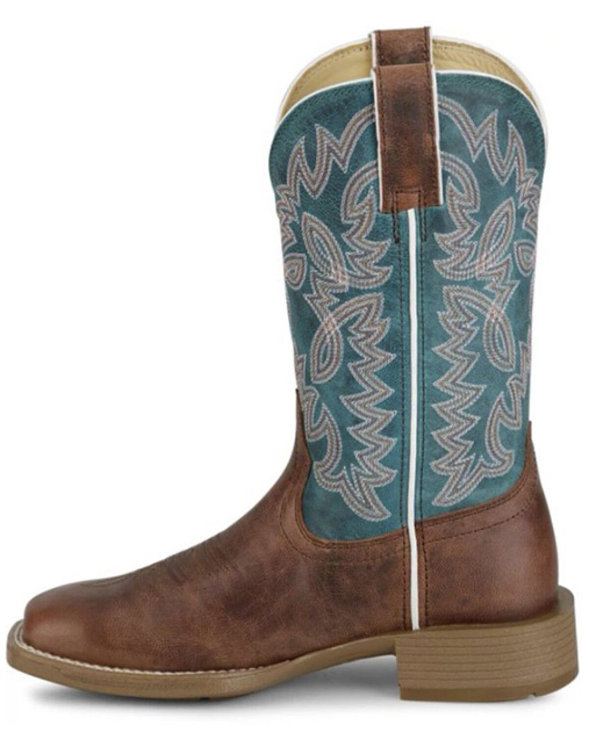 Image #4 - Justin Women's Ashtyn Performance Western Boots - Broad Square Toe, Brown, hi-res