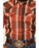 Image #3 - Cody James Men's Lure Lurex Plaid Print Long Sleeve Snap Stretch Western Shirt, Red, hi-res