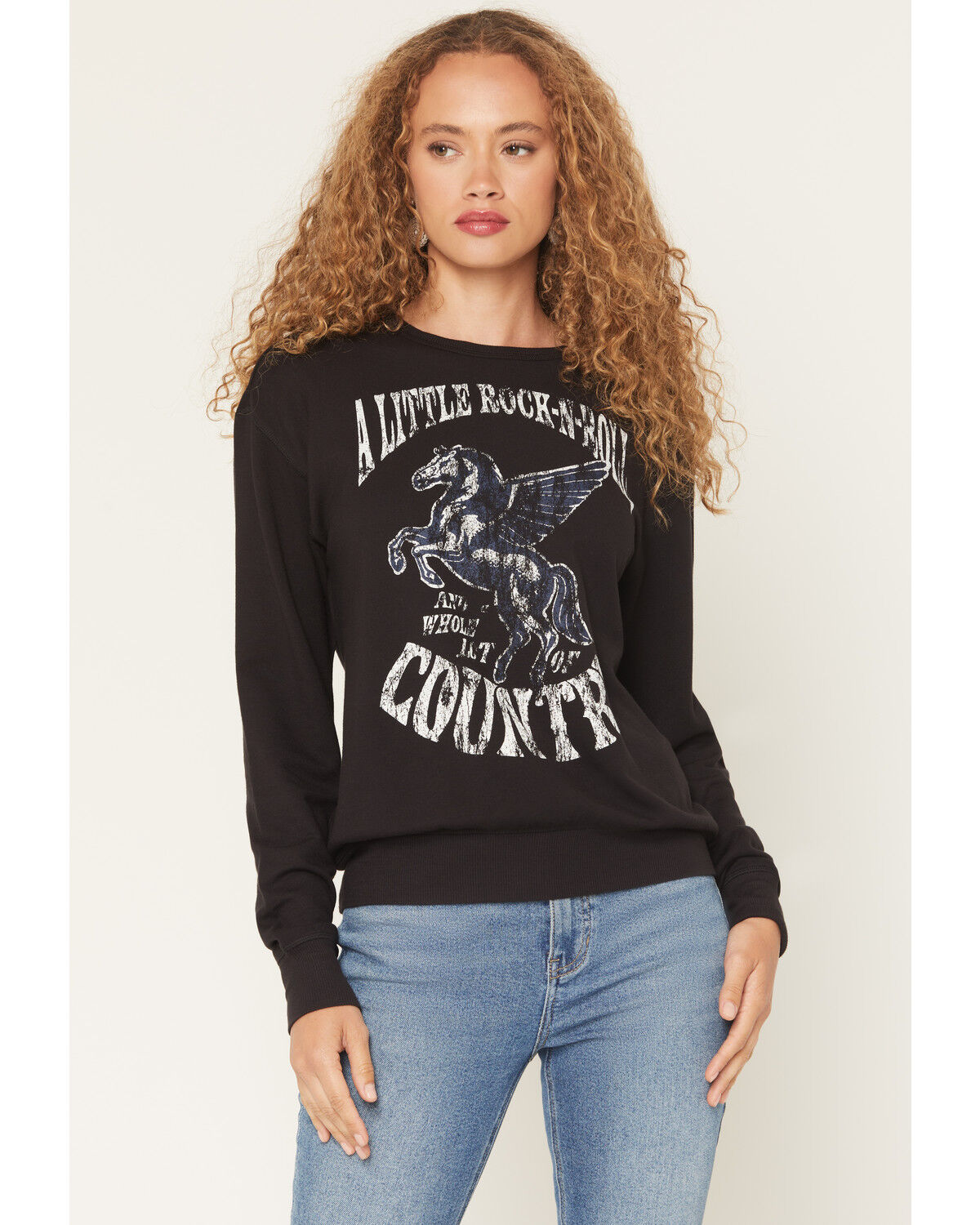 Image #1 - Idyllwind Women's Little Rock Lot of Country Pullover Sweatshirt, Black, hi-res