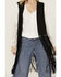 Image #3 - Fornia Women's Suede Fringe Vest , Black, hi-res