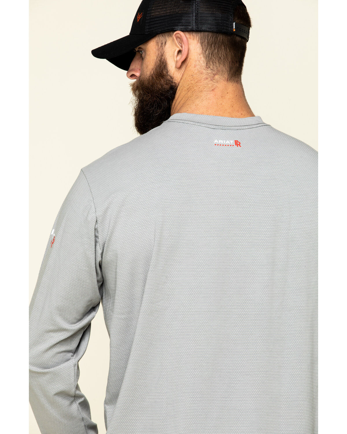 Image #5 - Ariat Men's Silver Fox FR Baselayer Long Sleeve Work T-Shirt - Big, Silver, hi-res