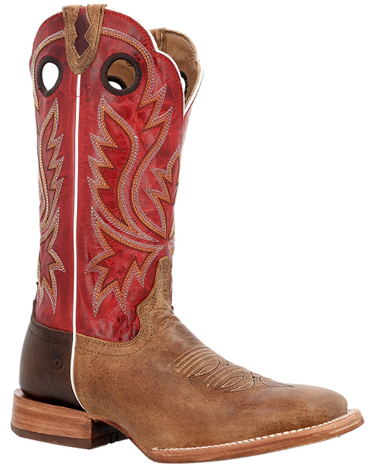 Durango Men's PRCA Collection Bison Western Boots - Broad Square Toe, Tan, hi-res