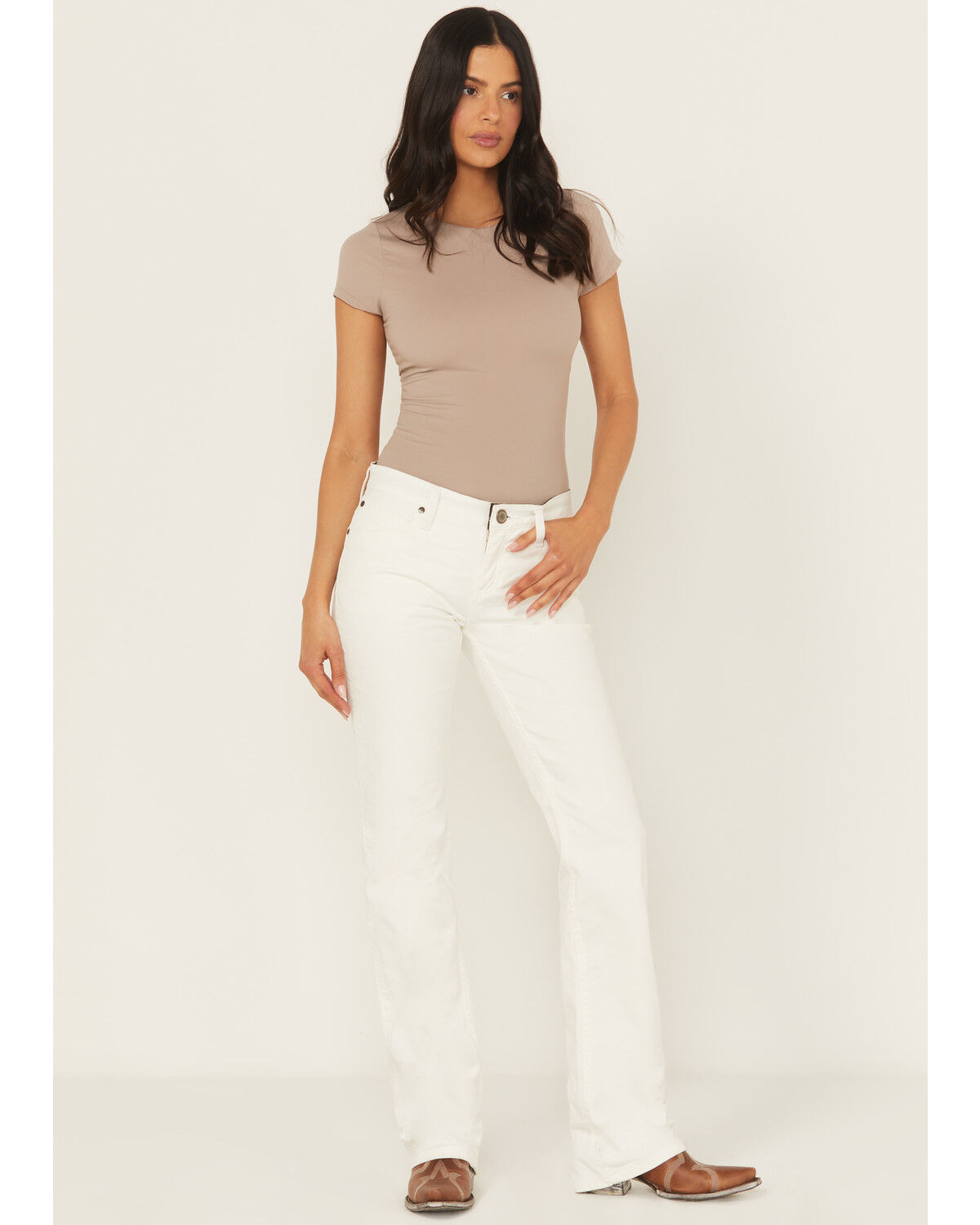 Wrangler Women's Q Baby Ultimate Riding Jeans, Off White, hi-res