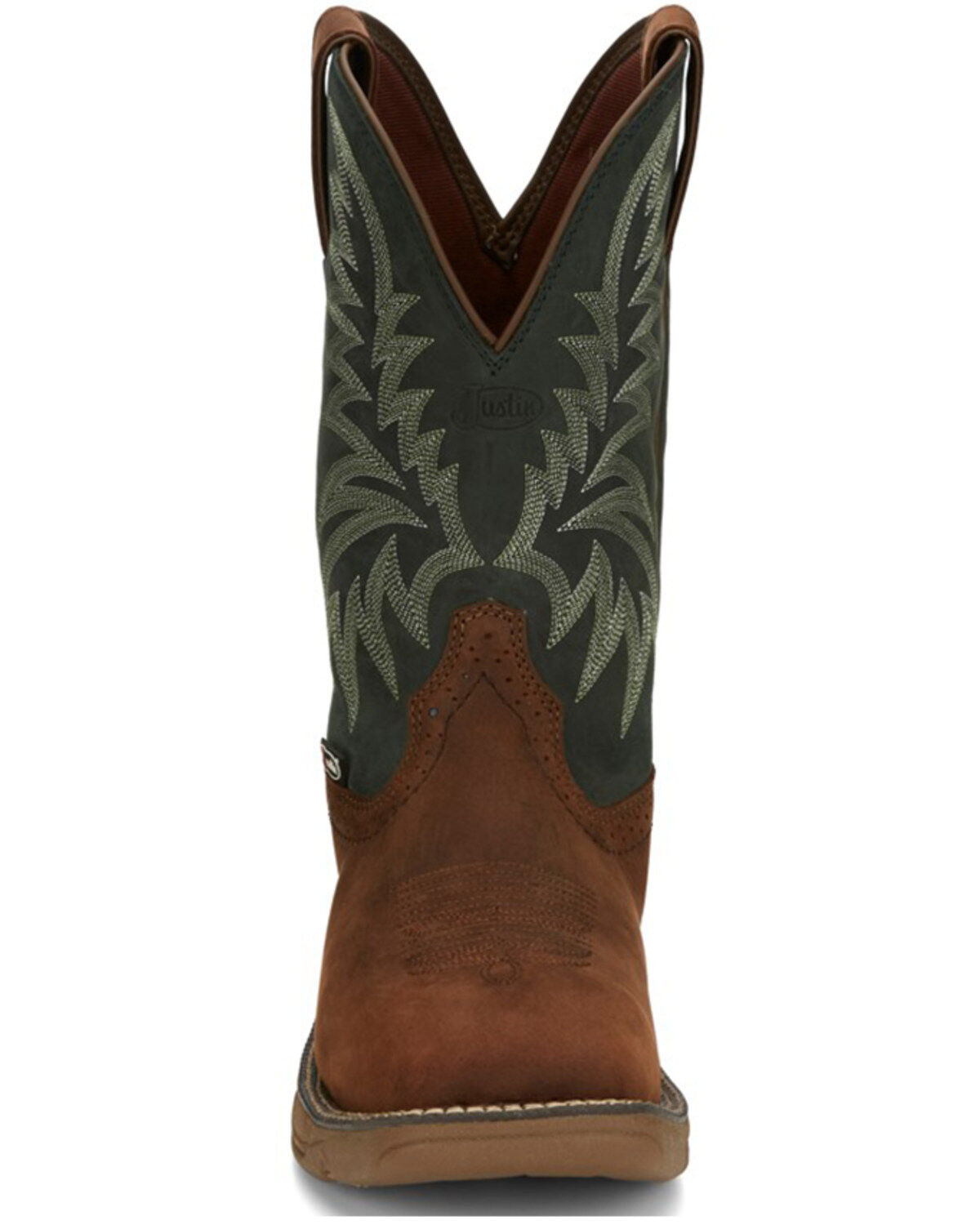 Image #4 - Justin Men's Stampede Rush Short Base Performance Western Boots - Broad Square Toe, Brown, hi-res