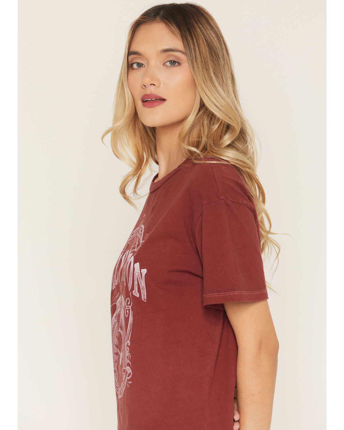 Image #2 - Goodie Two Sleeves Women's Dolly Guitar Short Sleeve Graphic Tee, Red, hi-res