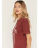 Image #2 - Goodie Two Sleeves Women's Dolly Guitar Short Sleeve Graphic Tee, Red, hi-res