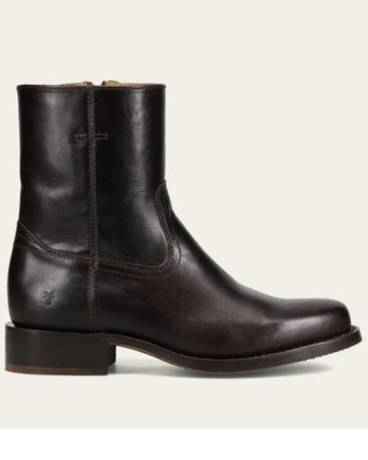 Image #2 - Frye Men's Campus Inside Zip Ankle Boots - Round Toe, Dark Brown, hi-res