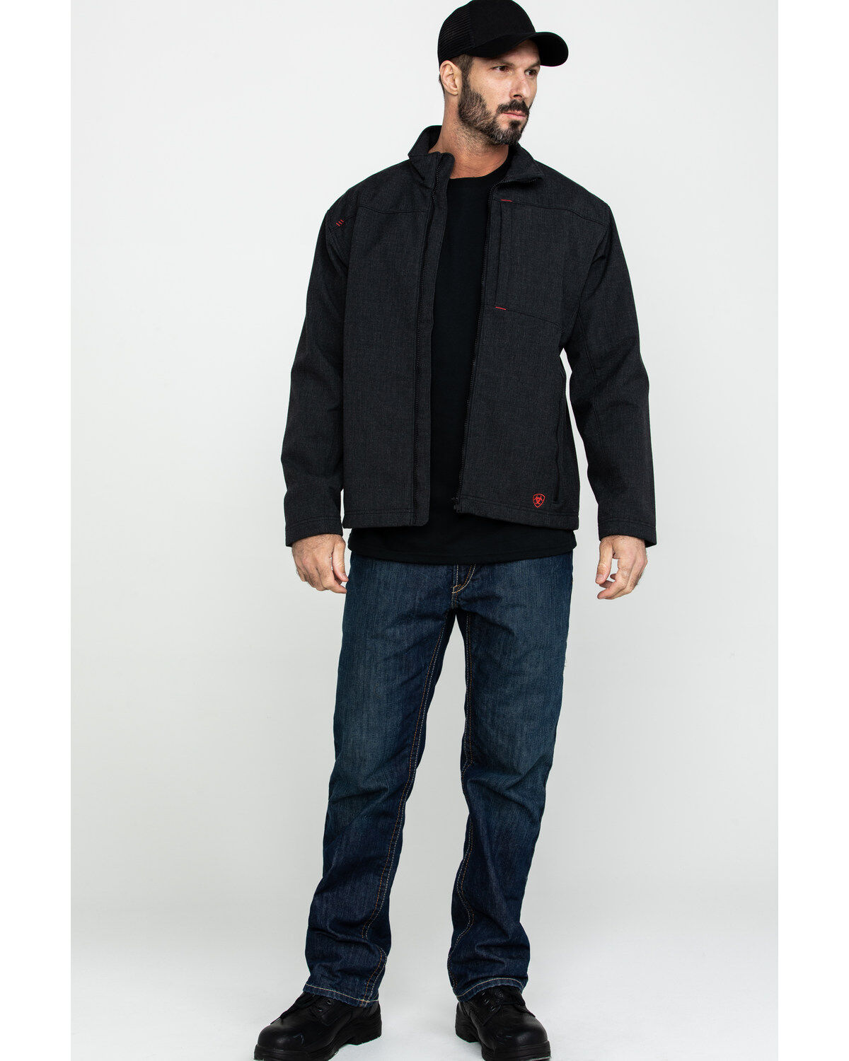 Image #6 - Ariat Men's FR Vernon Work Jacket, Black, hi-res