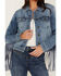 Image #4 - Idyllwind Women's Magnolia Embossed Trucker Jacket , Medium Wash, hi-res