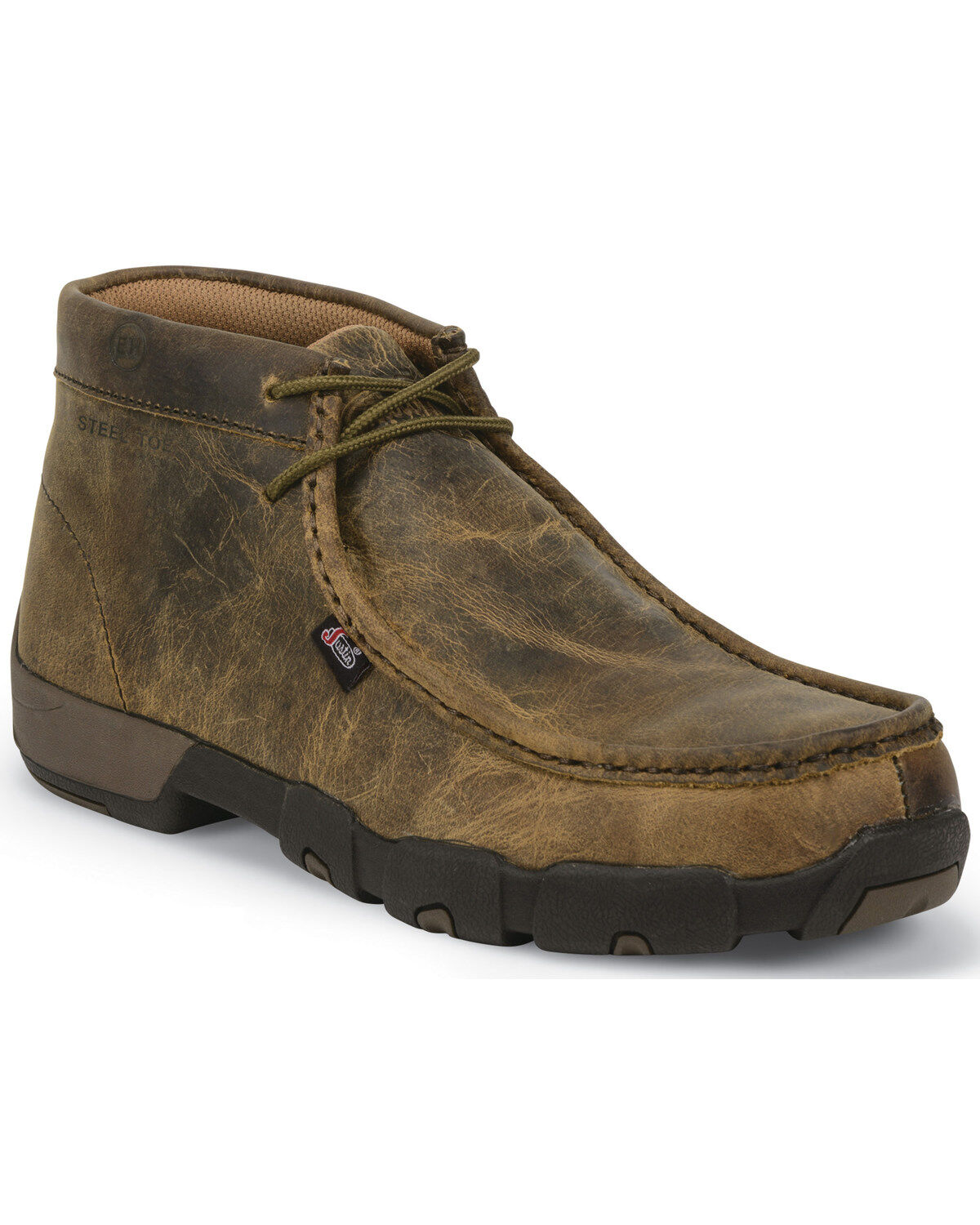 Justin Men's Driver Mocs, Brown, hi-res