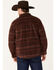 Image #4 - Cinch Men's Polar Fleece Striped Long Sleeve Flannel Jacket, Dark Red, hi-res