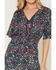 Image #4 - Idyllwind Women's Meadow Floral Print Short Sleeve Cropped Shirt, Black, hi-res