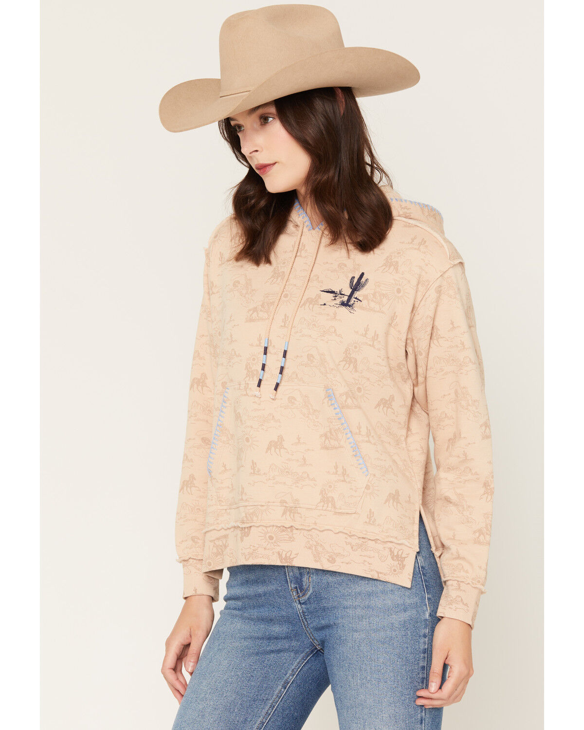 Image #2 - Idyllwind Women's I Run This Rodeo Hoodie, Khaki, hi-res