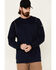 Image #1 - Ariat Men's FR Crew Neck Long Sleeve Shirt, Navy, hi-res