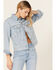 Image #2 - Levi's Women's Medium Wash Ex Boyfriend Denim Trucker Jacket, Blue, hi-res