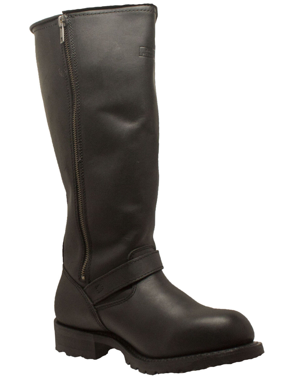 Image #1 - Ad Tec Men's Engineer Biker Boots - Round Toe, Black, hi-res
