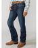 Image #2 - Stetson Rock Fit Barbwire "X" Stitched Jeans, Med Wash, hi-res