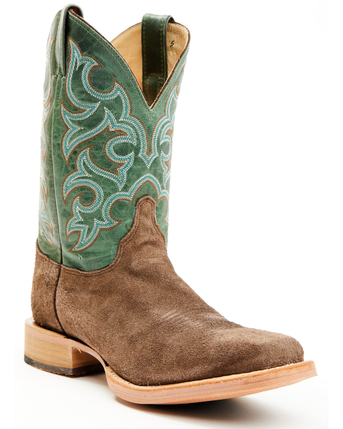 Image #1 - Justin Men's Fergus Roughout Performance Western Boots - Square Toe, Chocolate, hi-res