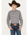 Image #1 - Cinch Boys' Paisley Print Long Sleeve Button-Down Western Shirt, Grey, hi-res