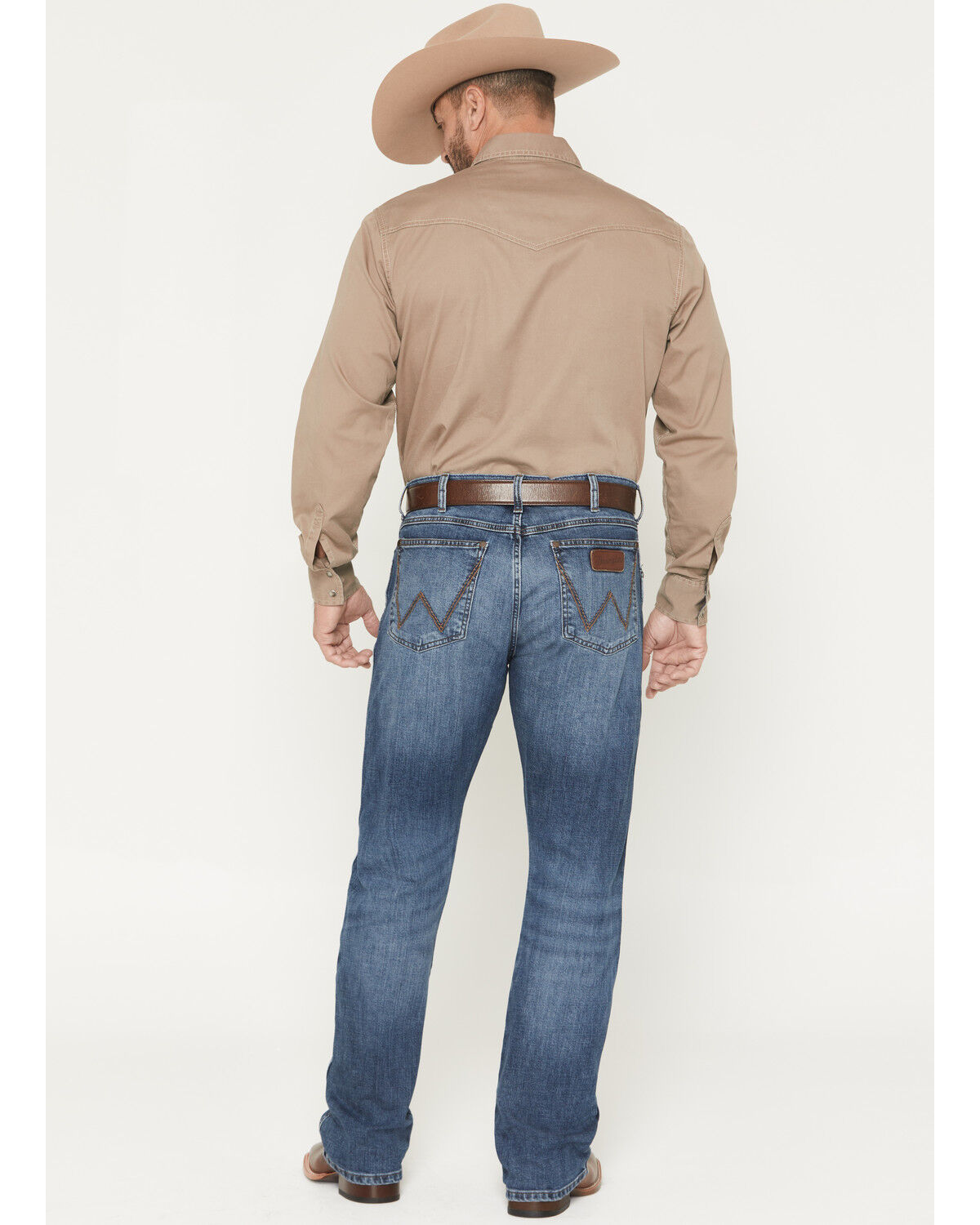 Image #3 - Wrangler Retro Men's Moore Dark Wash Slim Bootcut Stretch Denim Jeans, Dark Wash, hi-res