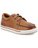 Image #1 - Twisted X Boys' Kicks Burnished Lace-Up Shoes - Moc Toe, Tan, hi-res