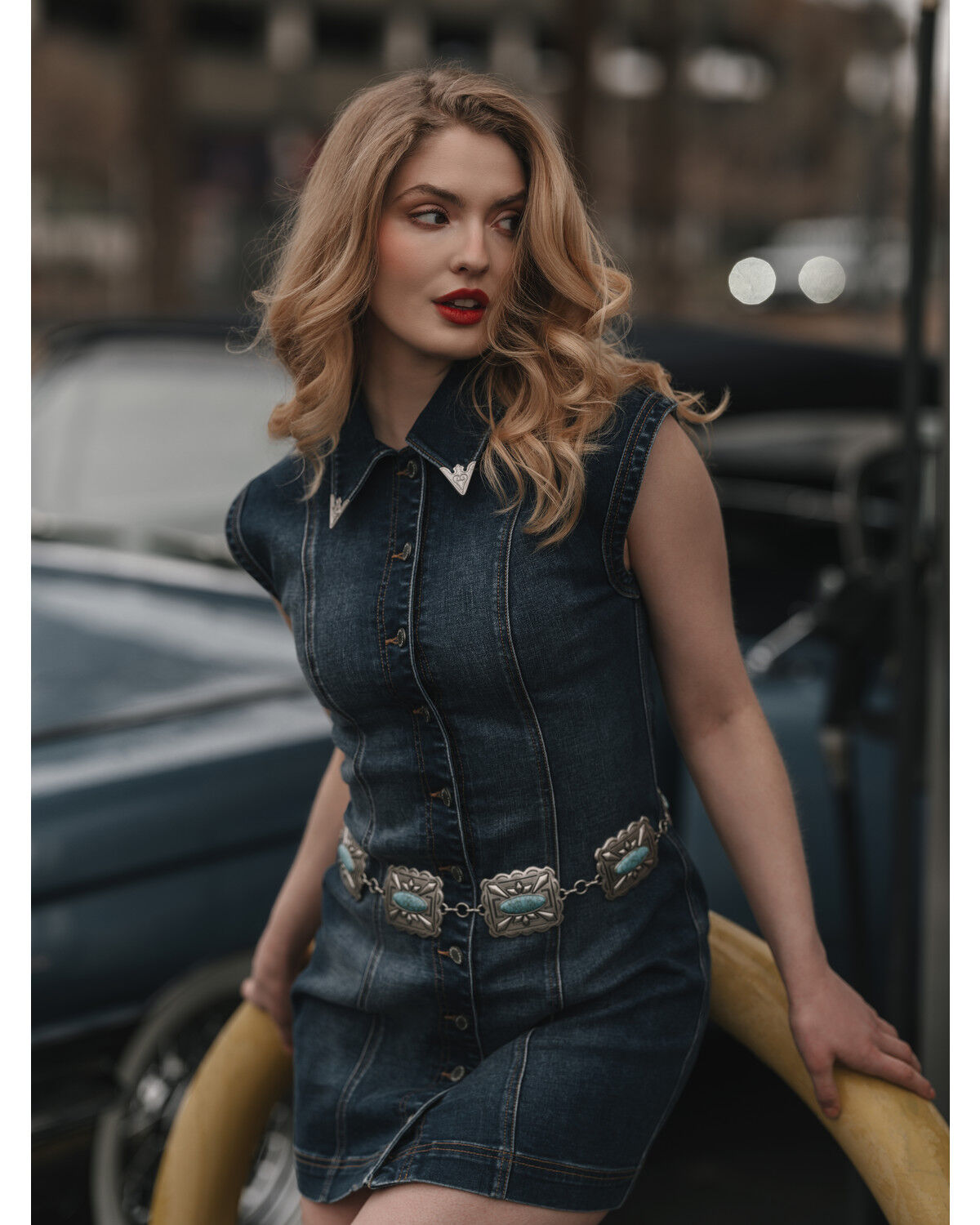 Image #1 - Idyllwind Women's Hit The Road Concho Belt, Silver, hi-res
