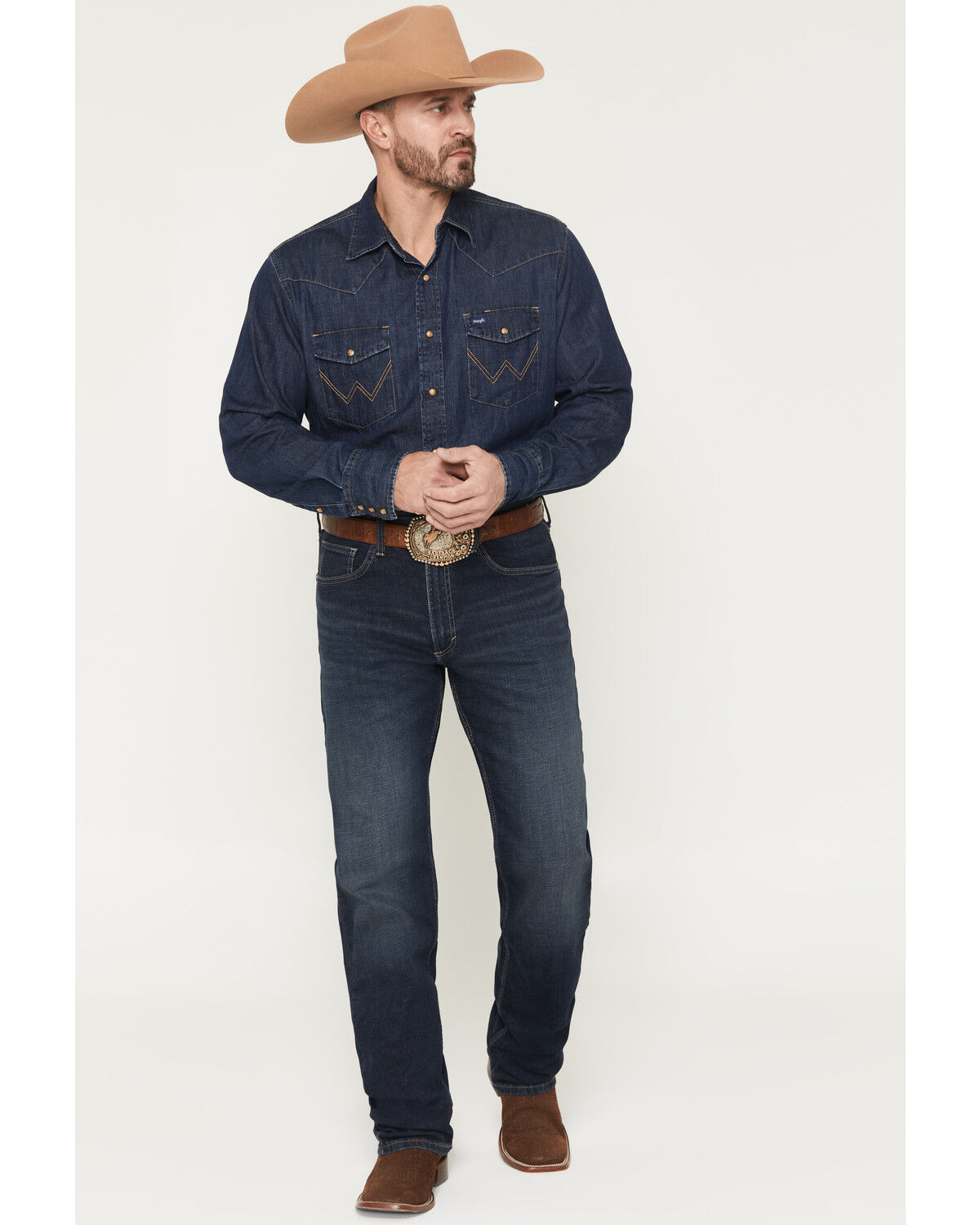 Wrangler 20X Men's 33MWX Emsley Dark Wash Extreme Relaxed Straight Stretch Denim Jeans, Dark Wash, hi-res