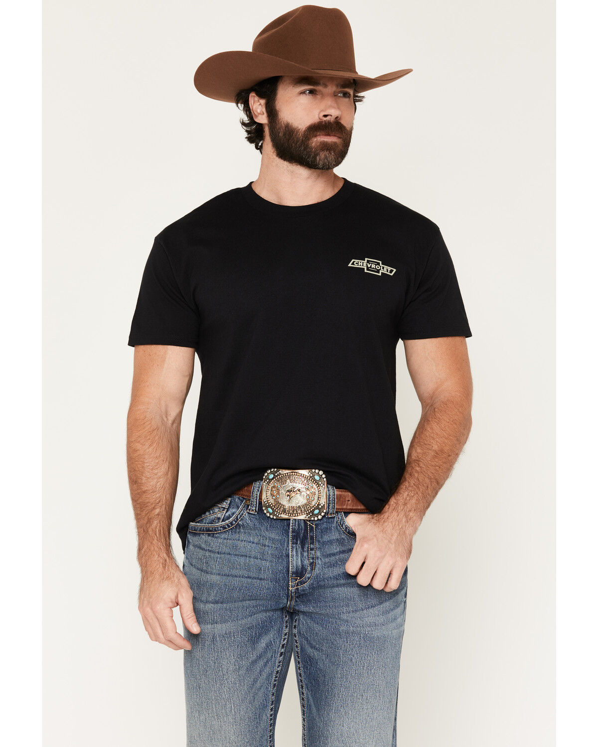 Image #2 - Chevy Men's American Classic Short Sleeve Graphic T-Shirt - Big, Black, hi-res