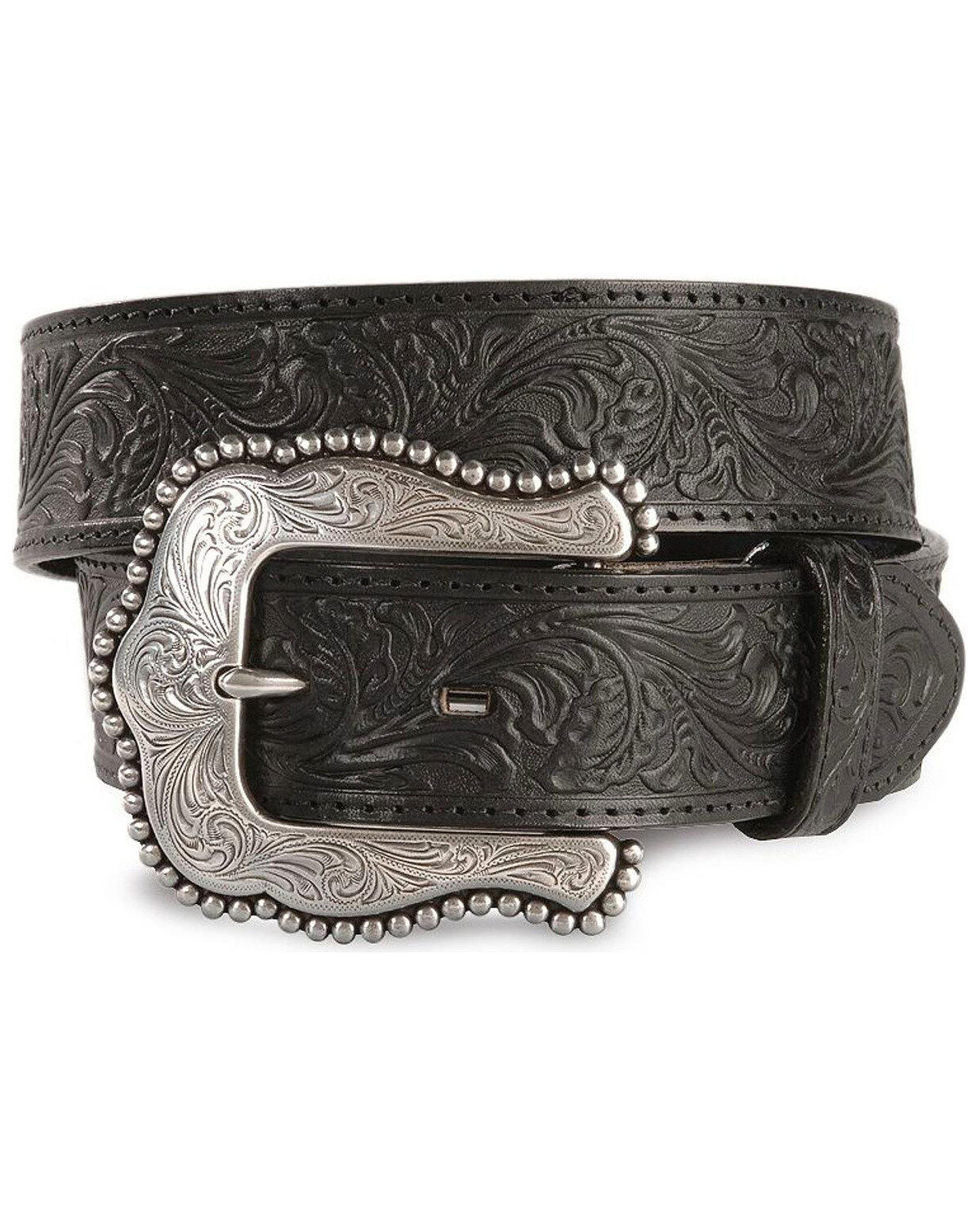 Image #2 - Tony Lama Women's Layla Leather Belt, Black, hi-res