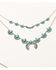 Image #1 - Shyanne Women's Cactus Rose Turquoise Layered Crescent Stone Necklace, Rust Copper, hi-res