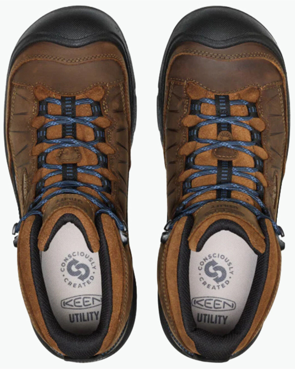 Image #4 - Keen Men's Targhee IV LTR Waterproof Work Boots - Carbon Toe, Black/brown, hi-res