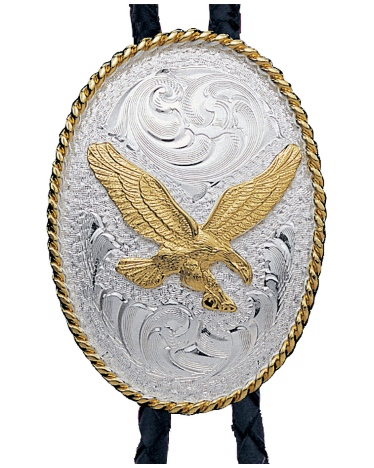 Montana Silversmiths Men's Eagle Bolo Tie, Multi, hi-res