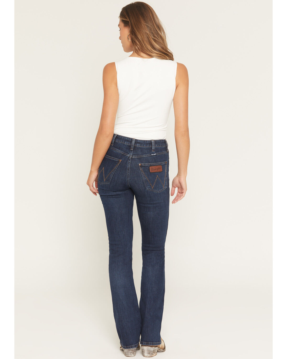 Image #3 - Wrangler Retro Women's Wrenley Dark Wash Bailey High Rise Bootcut Stretch Denim Jeans, Dark Wash, hi-res