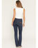 Image #3 - Wrangler Retro Women's Wrenley Dark Wash Bailey High Rise Bootcut Stretch Denim Jeans, Dark Wash, hi-res