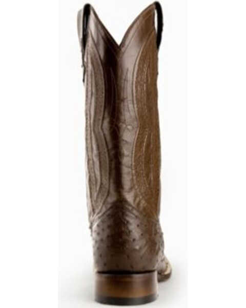 Image #8 - Ferrini Men's Full Quill Ostrich Exotic Western Boots, Chocolate, hi-res