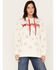 Image #2 - Wrangler Women's Boot Toss Embroidered Hoodie, White, hi-res