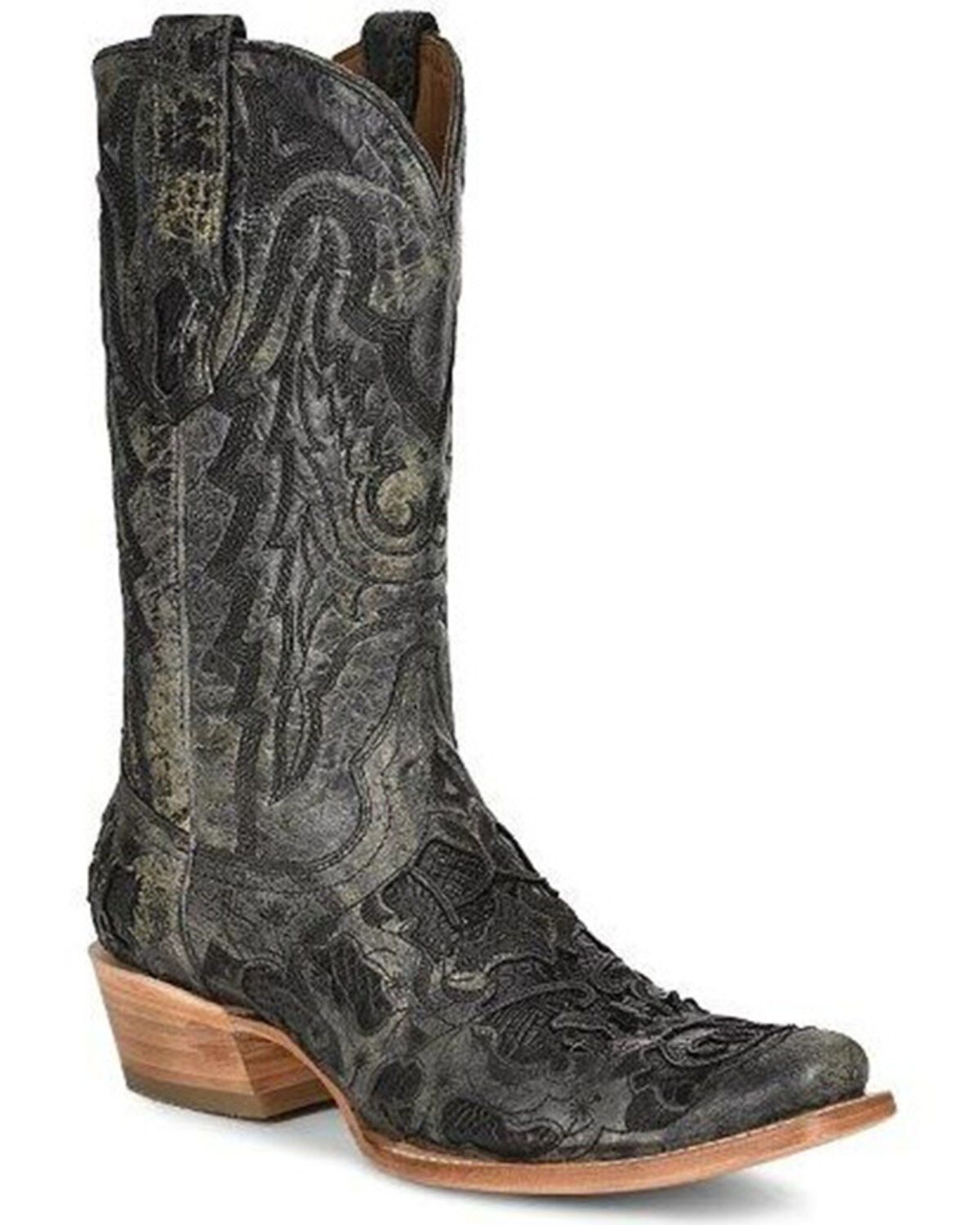 Corral Men's Exotic Alligator Western Boots - Snip Toe, Black, hi-res