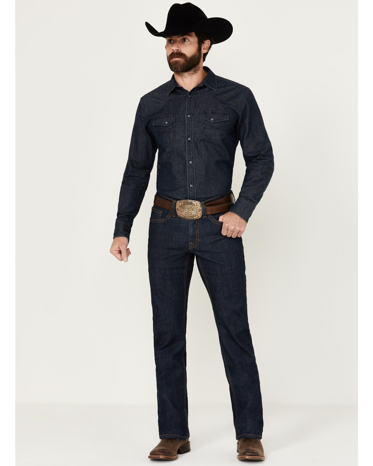 Image #1 - Cody James Men's Showdown Wash Jackson Slim Straight Stretch Denim Jeans, Dark Wash, hi-res