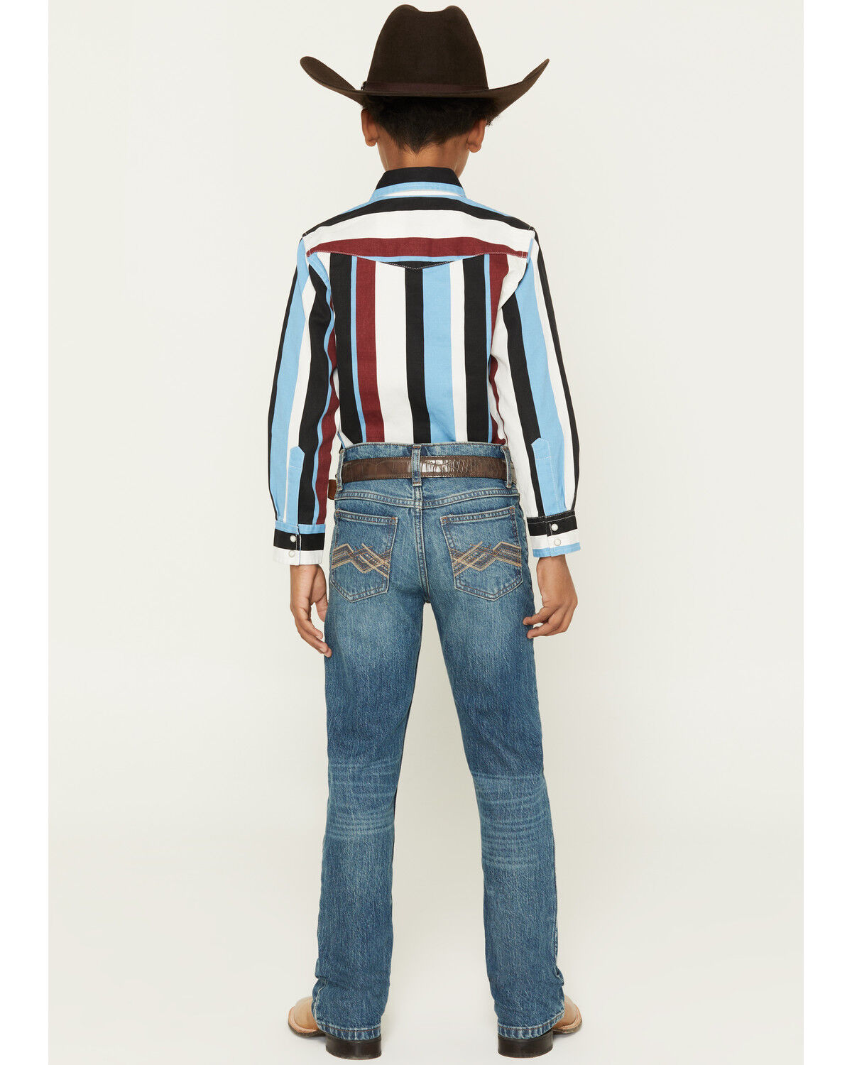 Image #3 - Wrangler 20X Boys' Medium Wash Montana Bootcut Stretch Denim Jeans, Medium Wash, hi-res