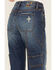 Image #4 - Cleo + Wolf Women's Medium Wash Mid Rise Distressed Cargo Straight Jeans, Medium Wash, hi-res