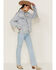 Image #4 - The Dylan Jacket by Daniel Diamond: Women's Blue Denim Jacket With Silver Fringe, Blue, hi-res