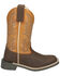 Image #2 - Smoky Mountain Little Boys' Adobe Western Boots - Broad Square Toe, Brown, hi-res