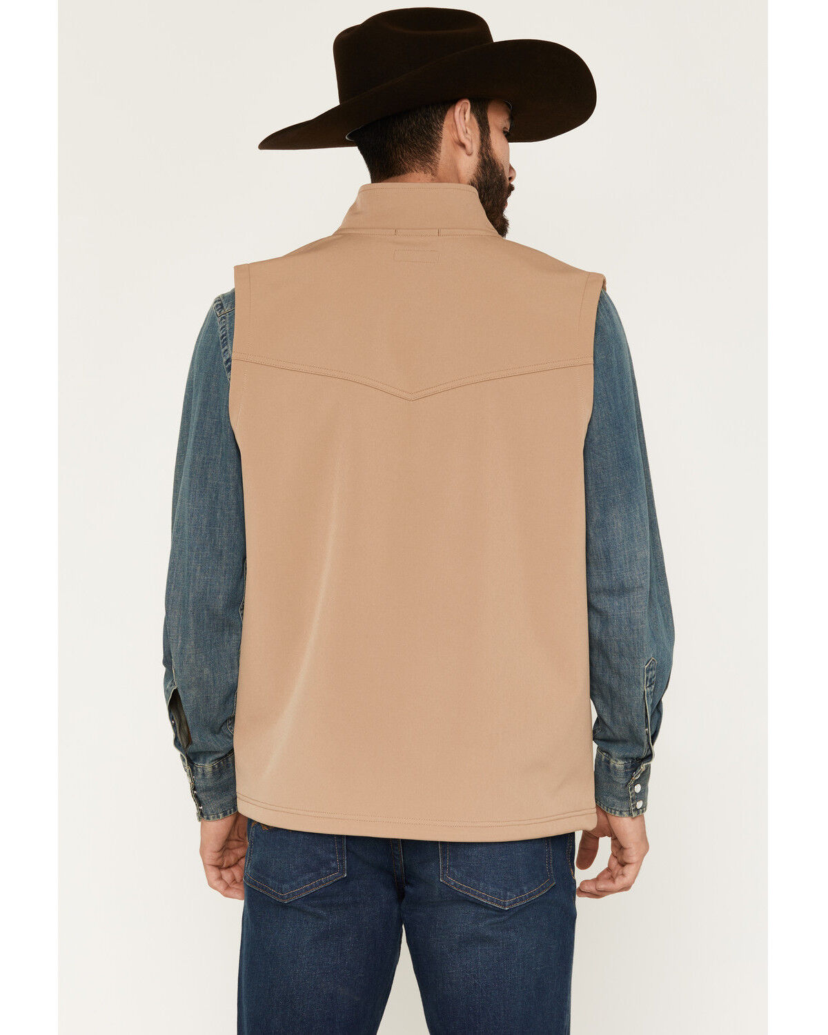 Image #4 - RANK 45&reg; Men's Ralington Softshell Vest - Tall, Khaki, hi-res